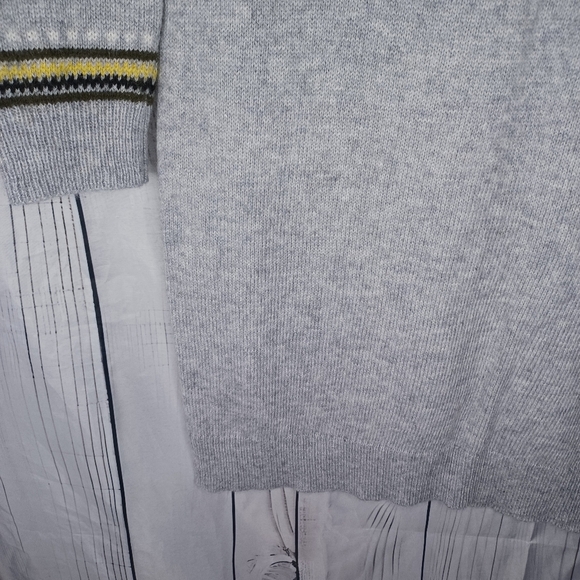 Cynthia Rowley Wool Blend Grey Fair Isle Sweater Dress - Women's M - Picture 5 of 14
